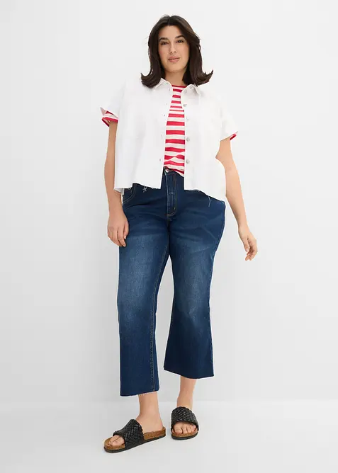 Flared jeans High Waist, cropped, bonprix