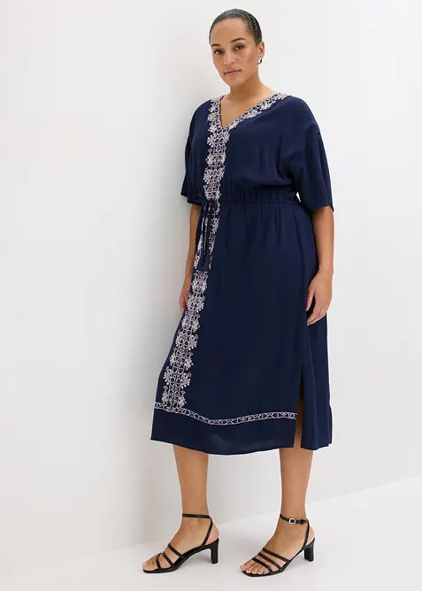 Midikjole i lett viskose, bonprix