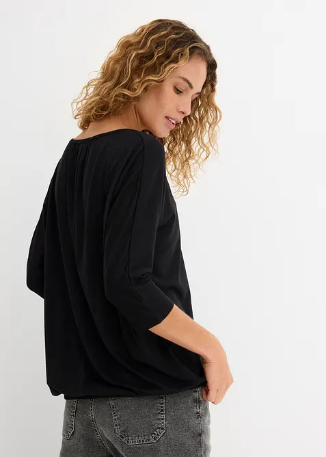 Oversized topp i viskosemiks, bonprix