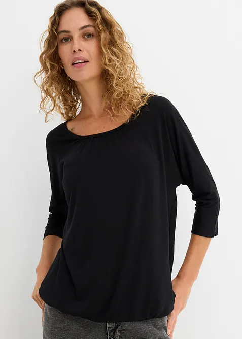 Oversized topp i viskosemiks, bonprix