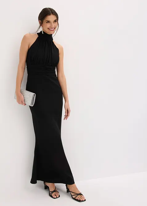 Selskapskjole i strukturert krepp, bonprix