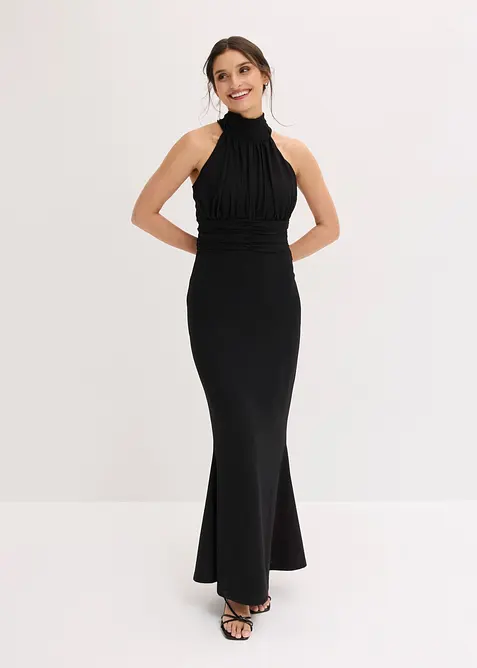 Selskapskjole i strukturert krepp, bonprix