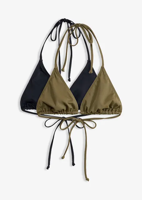 Triangel-bikinioverdel i dobbelpakning (2-pack), bonprix