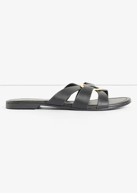 Slip-in sandaler med dekorativ ring, bonprix