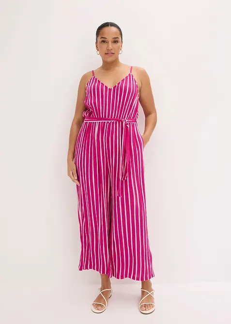 Jumpsuit av strukturert viskose, bonprix