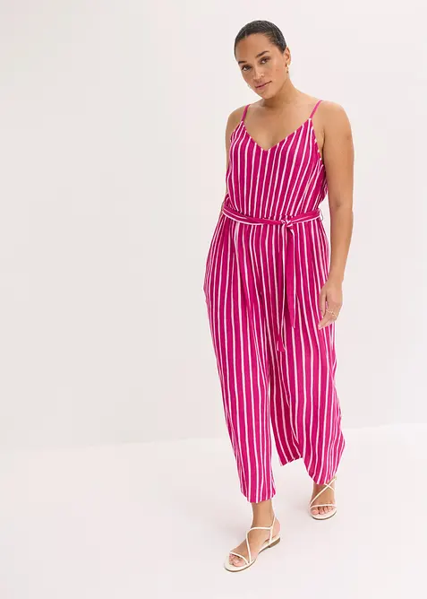 Jumpsuit av strukturert viskose, bonprix