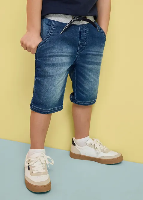 Sweat-slip on-bermudashorts i denim, Regular Fit, bonprix