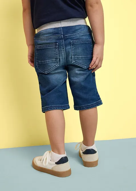 Sweat-slip on-bermudashorts i denim, Regular Fit, bonprix