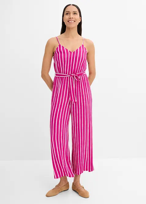 Jumpsuit av strukturert viskose, bonprix
