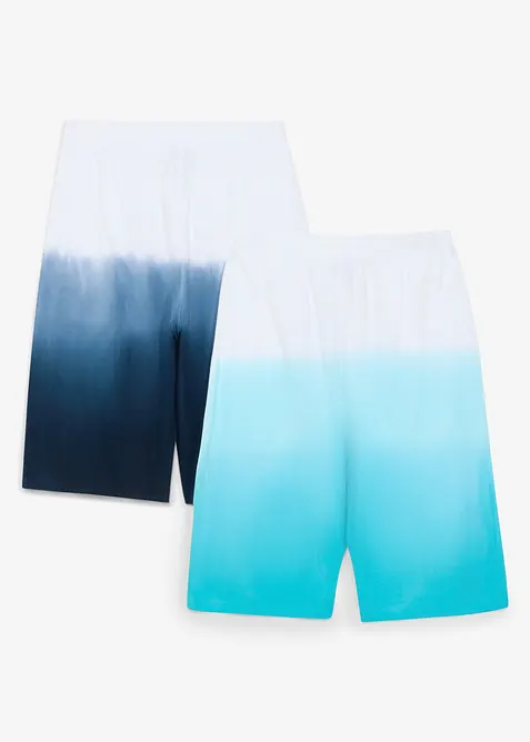 Jersey-bermuda av 100% &oslash;kologisk bomull (2-pack), bonprix