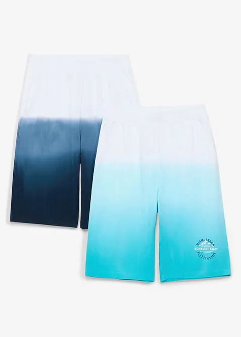 Jersey-bermuda av 100% &oslash;kologisk bomull (2-pack), bonprix