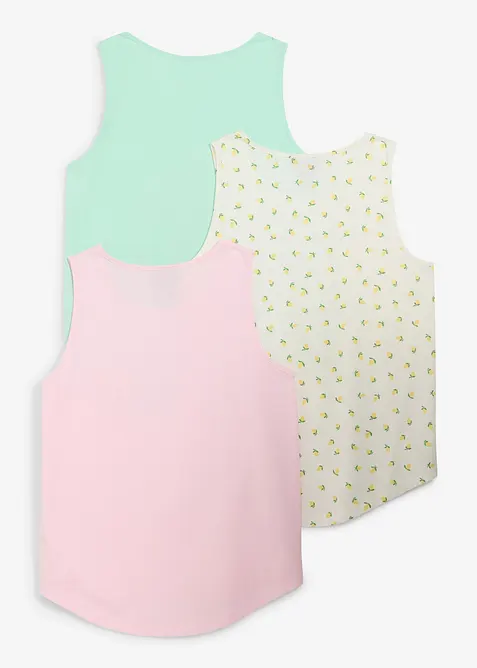 Topp i 100% &oslash;kologisk bomull (3-pack), bonprix