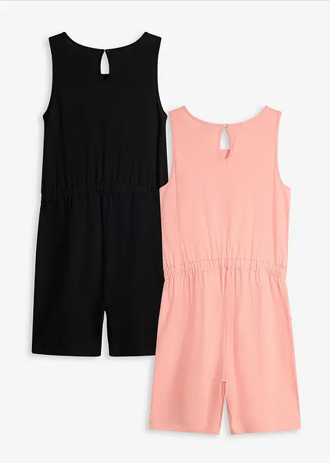 Jersey-jumpsuit av 100% &oslash;kologisk bomull (2-pack), bonprix
