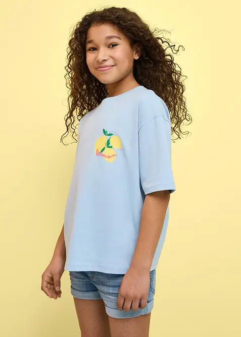 Oversized topp i 100% &oslash;kologisk bomull, bonprix