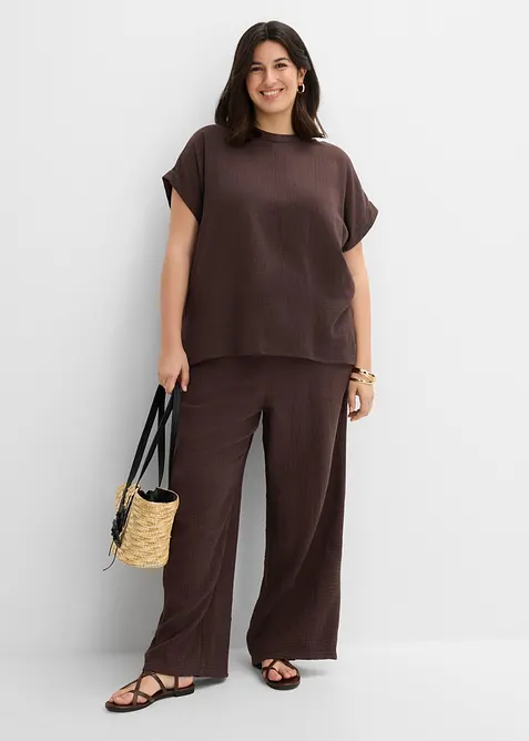 Myk musselinbluse, bonprix