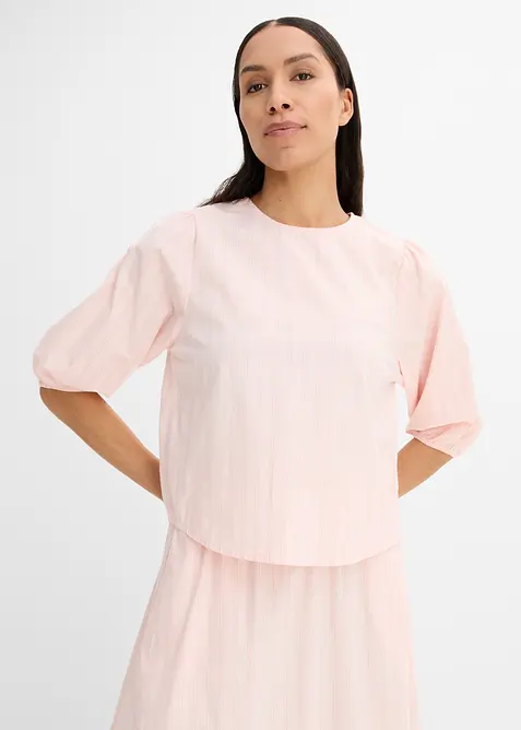 Bluse med volumermer, bonprix