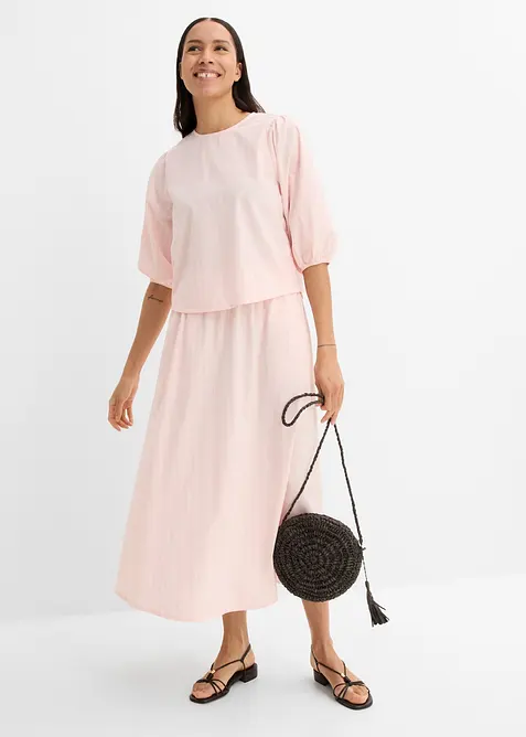 Bluse med volumermer, bonprix