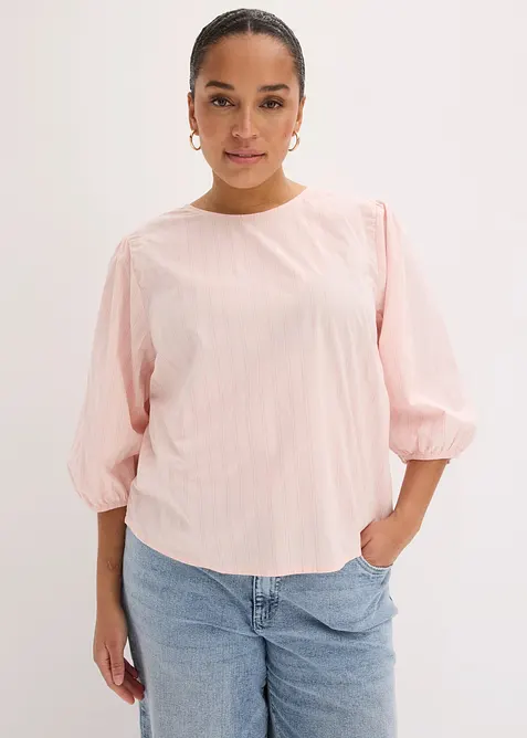 Bluse med volumermer, bonprix