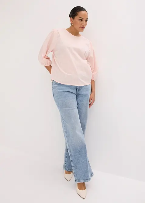 Bluse med volumermer, bonprix