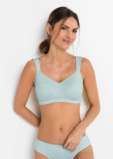 BH uten b&oslash;yle med &oslash;kologisk bomull (2-pack), bonprix