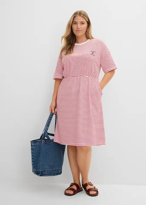 Jerseykjole i 100% bomull, bonprix