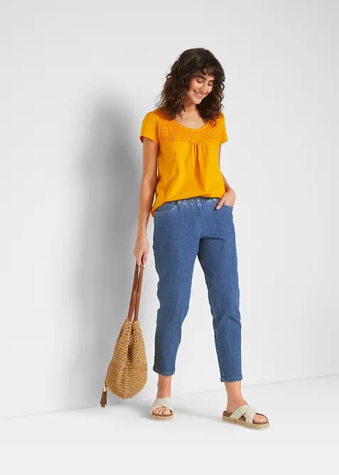 Straight-jeans, Mid Waist, komfortlinning, (2 pack), bonprix