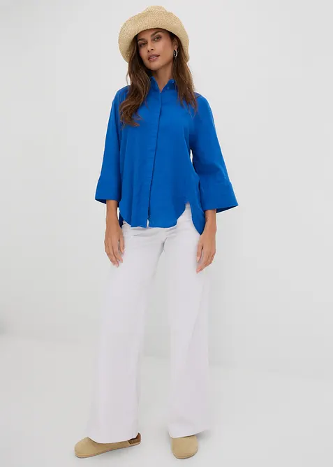 Wide Leg-jeans Mid Waist, Stretch, bonprix