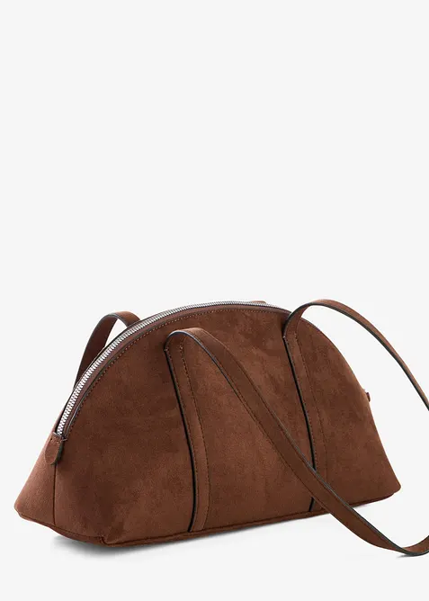 Skulderveske i imitert, semsket skinn, bonprix