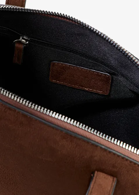 Skulderveske i imitert, semsket skinn, bonprix