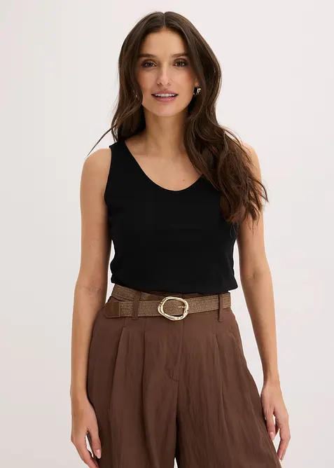 Jerseytopp i 100% &oslash;kologisk bomull, bonprix