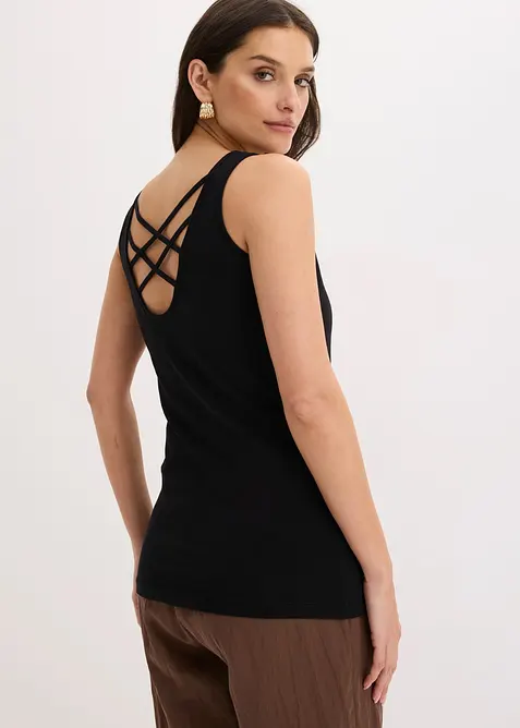 Jerseytopp i 100% &oslash;kologisk bomull, bonprix