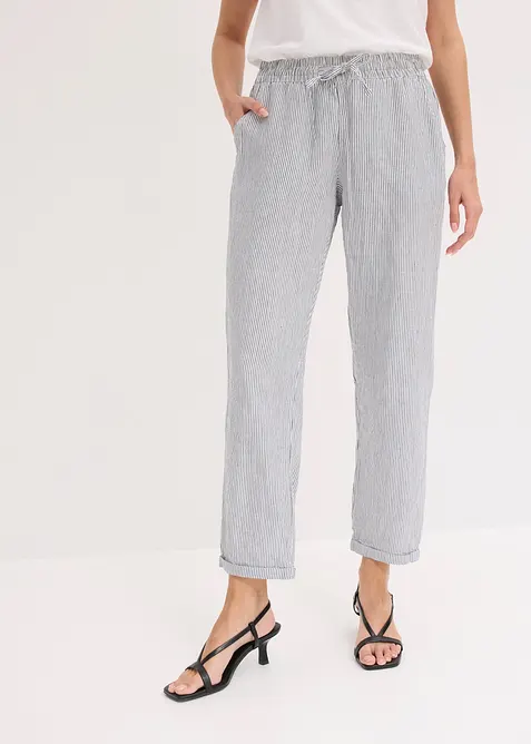 Linbukse med elastisk linning, bonprix