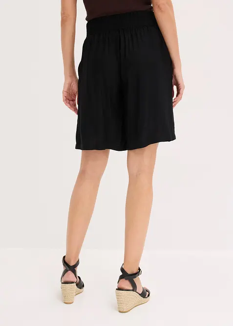 Bermudashorts i viskose med knytebelte, bonprix