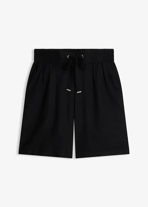 Bermudashorts i viskose med knytebelte, bonprix
