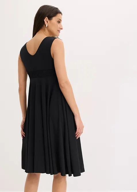 Trikotkjole med V-utringning, bonprix