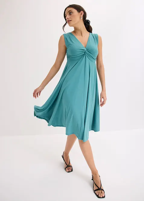 Trikotkjole med V-utringning, bonprix