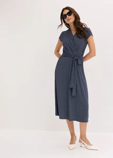 Midikjole i viskosemiks, bonprix