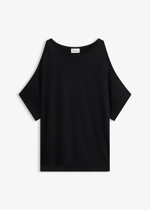 Cold shoulder-topp i viskose, bonprix