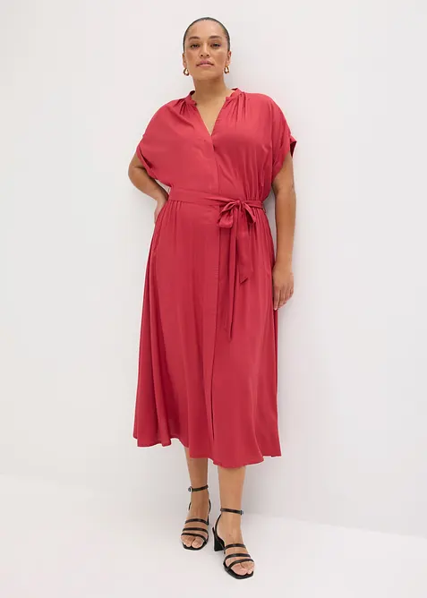 Skjortekjole i viskose som faller fint, bonprix