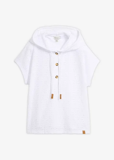 Henley-shirt med hette, bonprix
