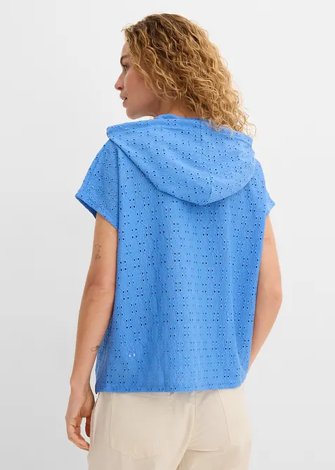 Henley-shirt med hette, bonprix