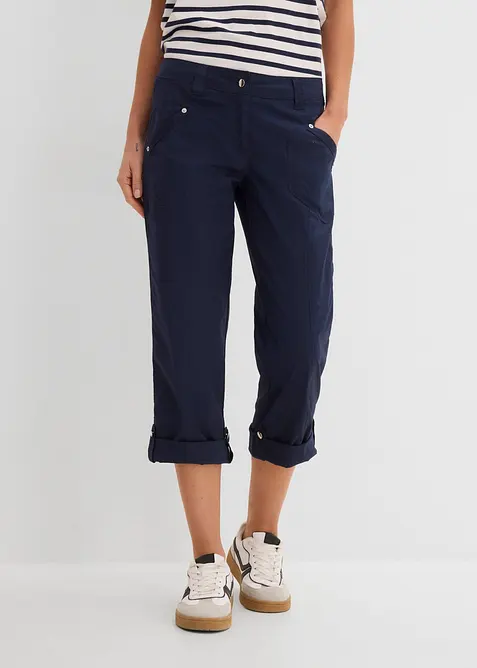 Cargo-bukse med stretch - 3/4 lang, bonprix