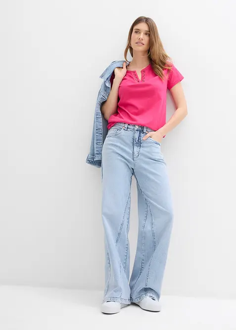 Topp med dekorativ utringning, bonprix