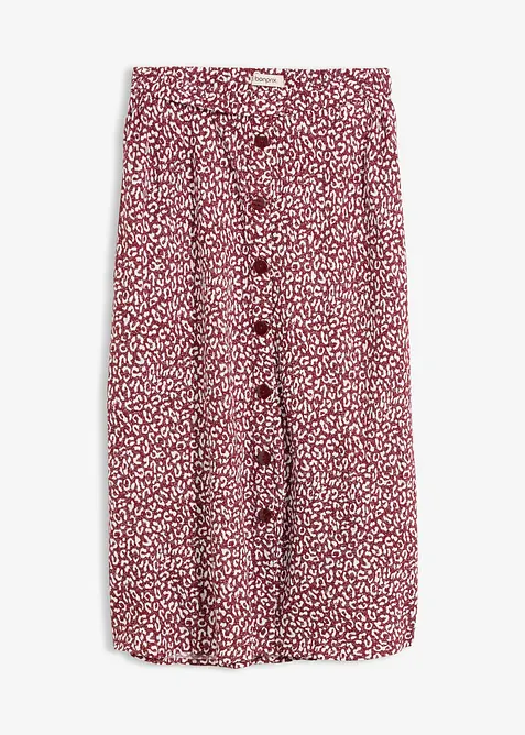 Midi-skj&oslash;rt i viskose med lommer, bonprix