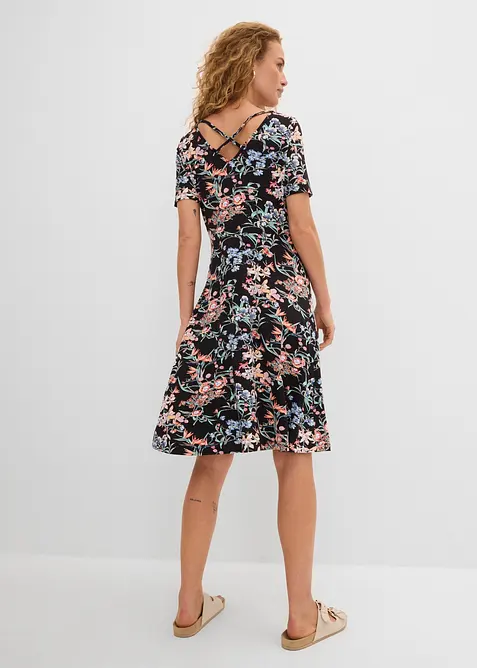 Knelang jerseykjole i A-fasong, bonprix