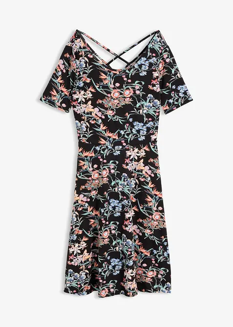 Knelang jerseykjole i A-fasong, bonprix