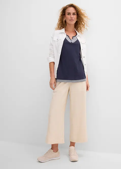 2-i-1 topp av &oslash;kologisk bomull, kort arm, bonprix