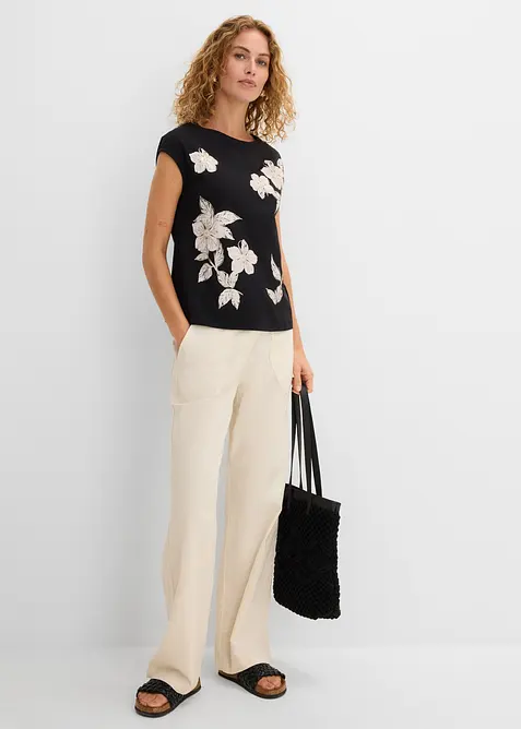 Topp med blomsterm&oslash;nster, bonprix