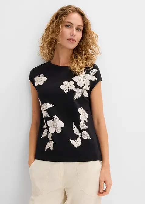 Topp med blomsterm&oslash;nster, bonprix