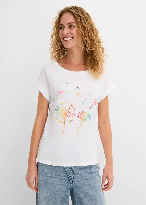 T-shirt med blomsterprint, bonprix